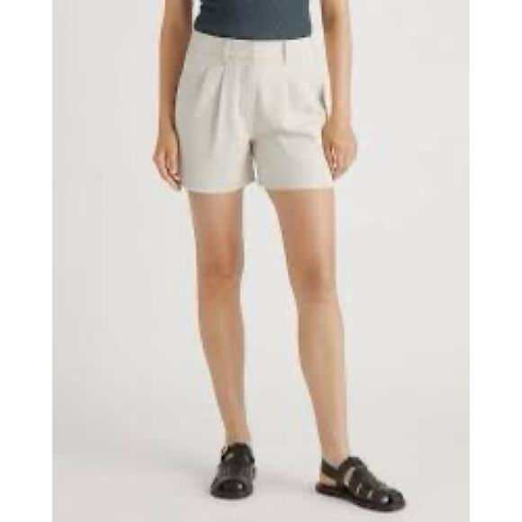 NWT Quince Khaki Pleated Shorts 4 - Picture 1 of 5